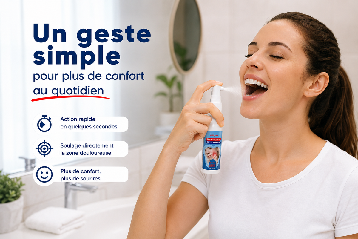 Un Simple Spray. Un Soulagement Rapide. Une Journée Sauvée.