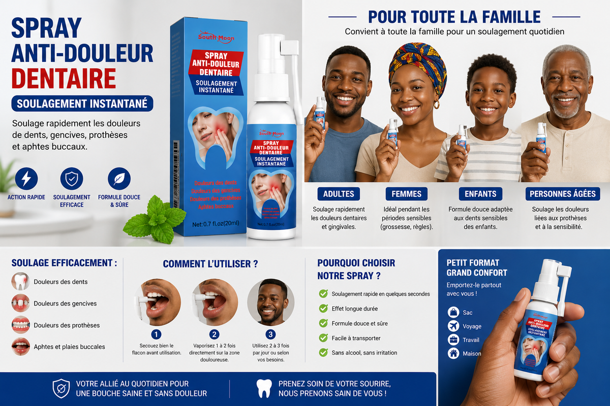 Un Simple Spray. Un Soulagement Rapide. Une Journée Sauvée.